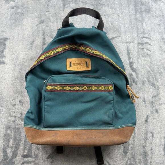 Esprit Other - ESPRIT Rough Ready Vintage Adult Backpack Tribal Pattern Leather Bottom